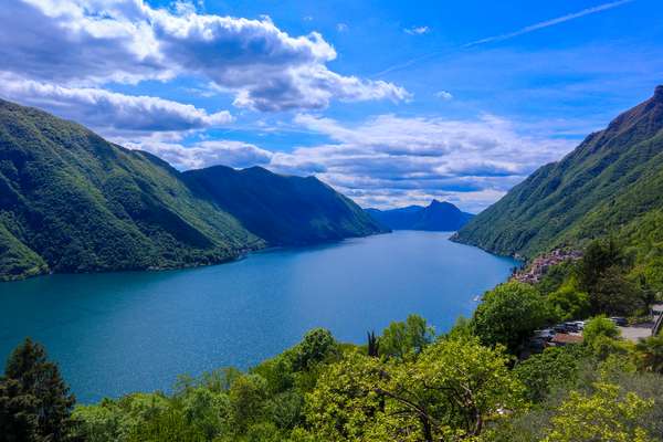 Panorama sul Lago di Lugano nel Borgo di Castello in Val Solda