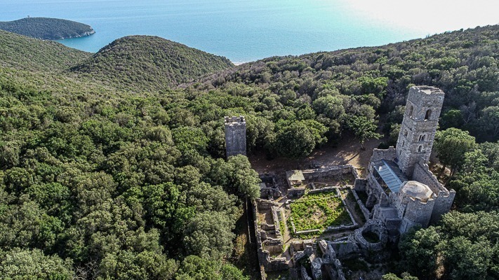 Abazia San Rabano Parco Uccellina Uliveto Mare Spiaggia