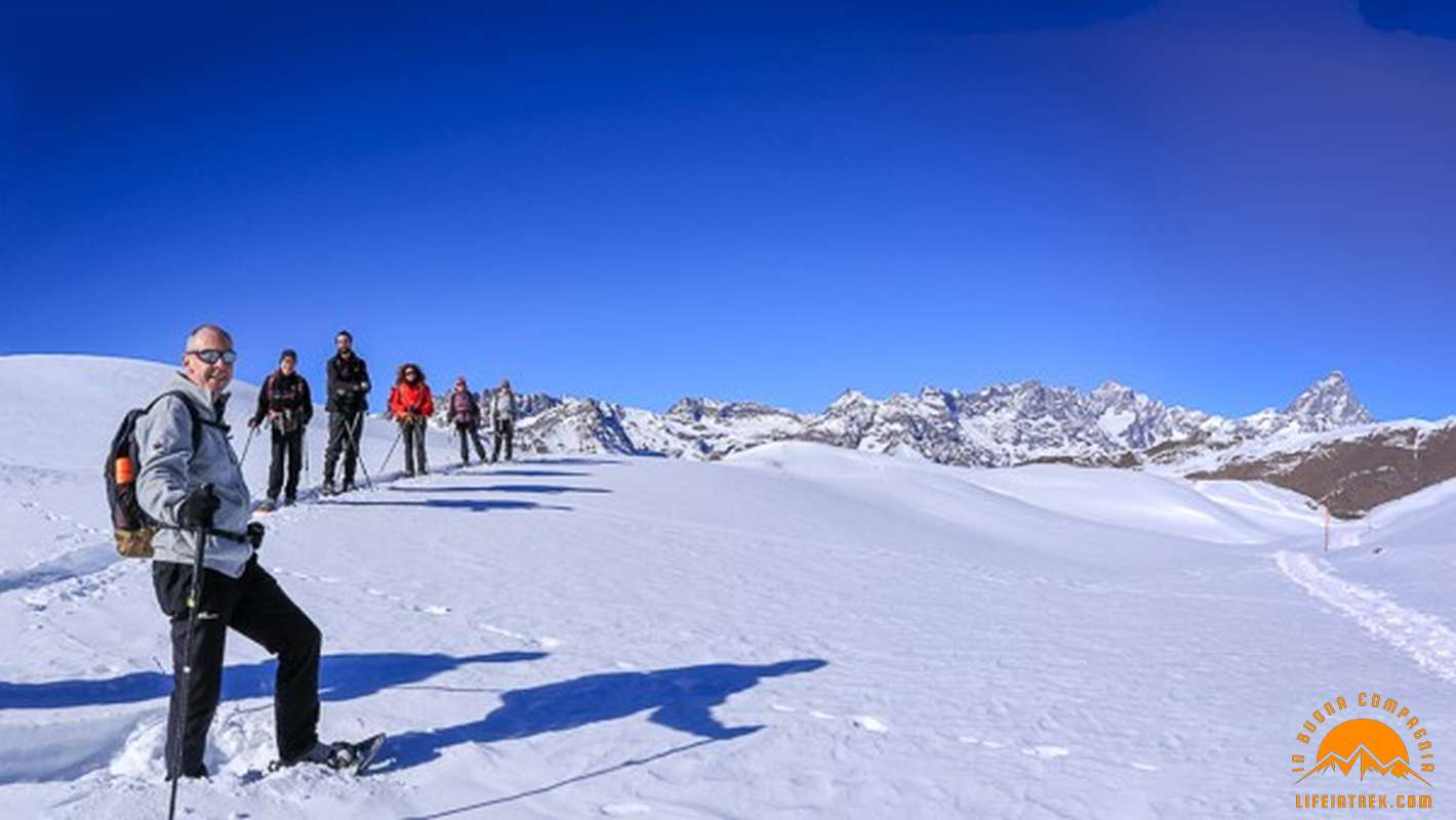 Montagna Ciaspole Neve Chamois Cervino Trekking Zainoinspalla Lifenitrek 4