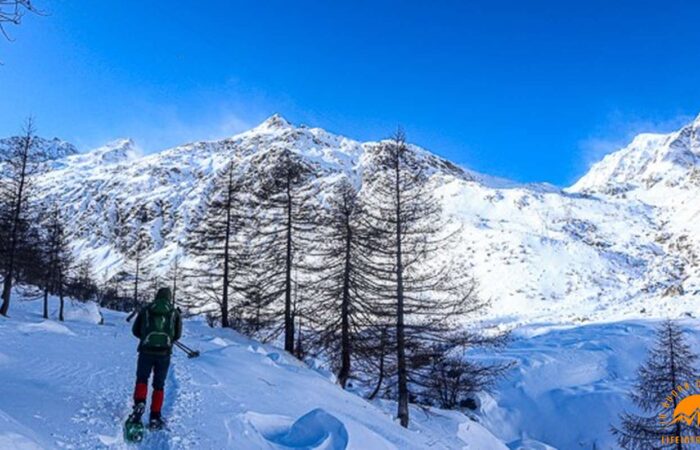 Valle Orco Carro Trekking gruppo per fare trek Lifeintrek Ciaspole Ciapolate Zainoinspalla Piemonte Cima Bossola Val Chiusella trekking Milano Legnano Gallarate