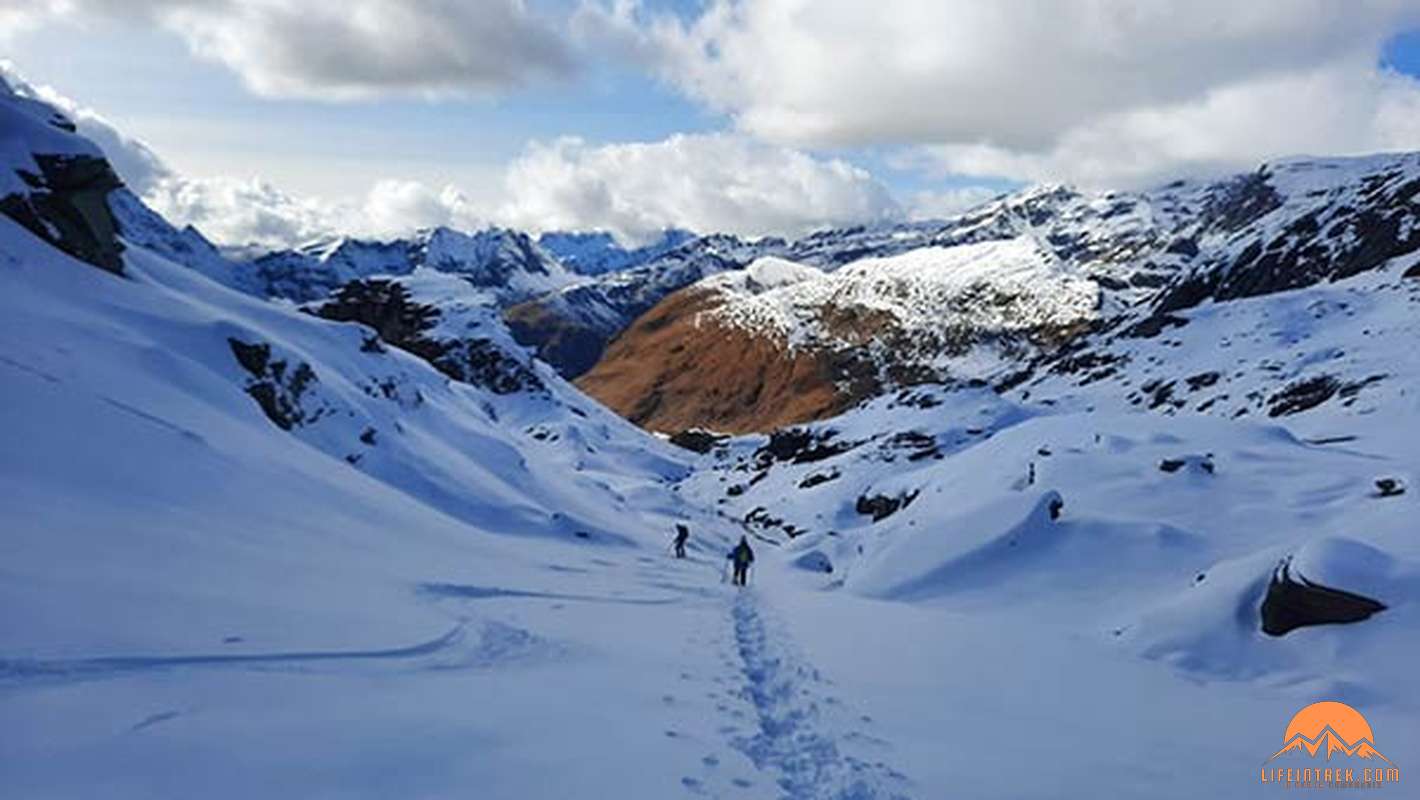 Passo Zube Larici Ciaspolata Escursione Trek Trekking Neve Valle Lys Gressonei Zainoinspalla Lifeintrek Monte Rosa