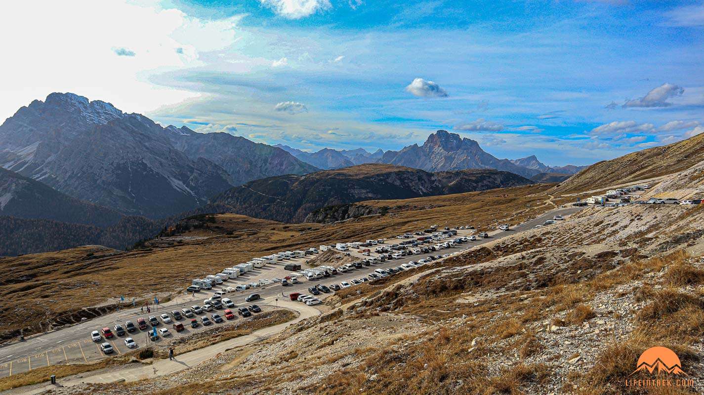 Trek Val Pusteria Parcheggio Autonzo Tre cime di Lavaredo Sud Tirolo Trekking Lifeintrek