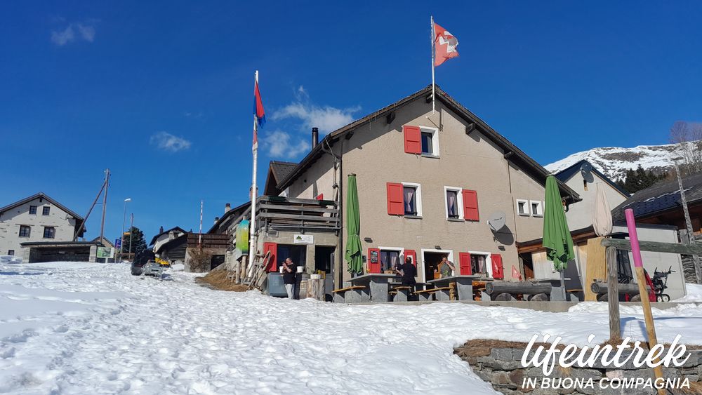 Rifugio Svizzero raggiungibile in inverno