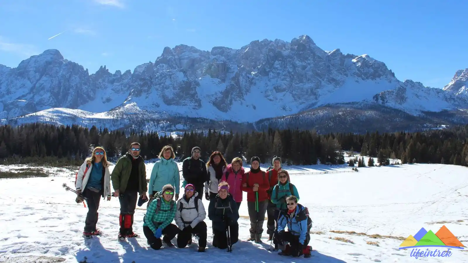 Val Pusteria Nemes Halm Passo Tre Croci Sentiero Innevato Winter Wander Weg Trekking Val Pusteria